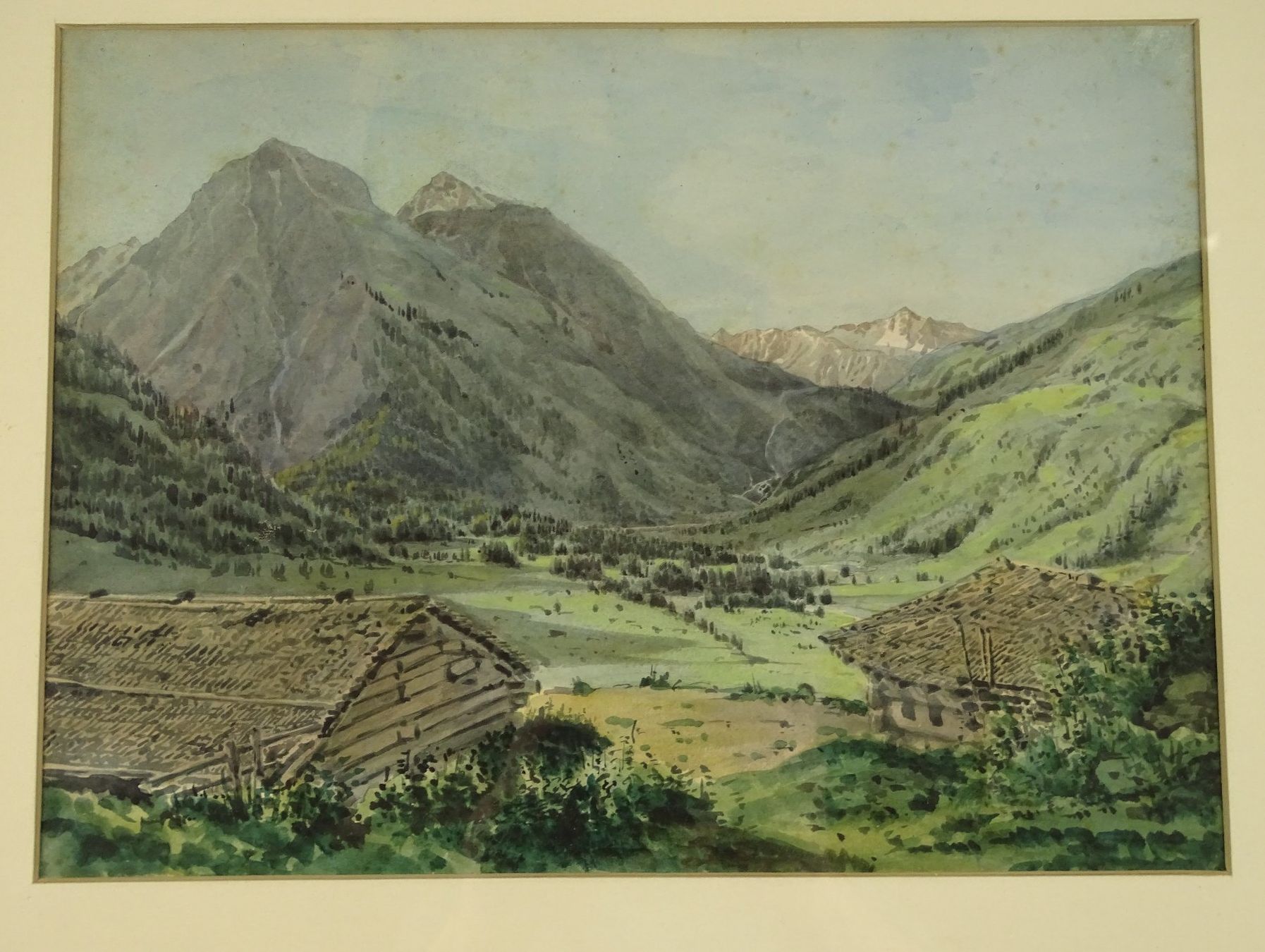 Dipinti: HINTER KLOSTERS-MONBIEL, AQUARELL – Usato da Grüningen venduto da Kartensammler 2