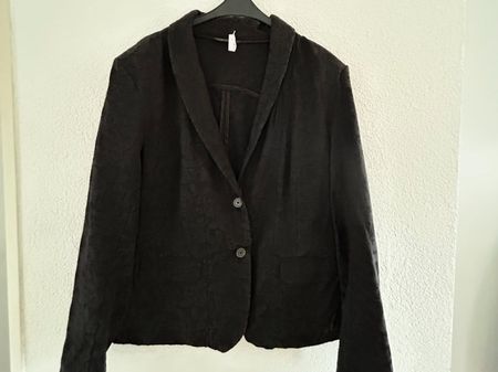 Nile Elegant Black embroidered Blazer, Size L