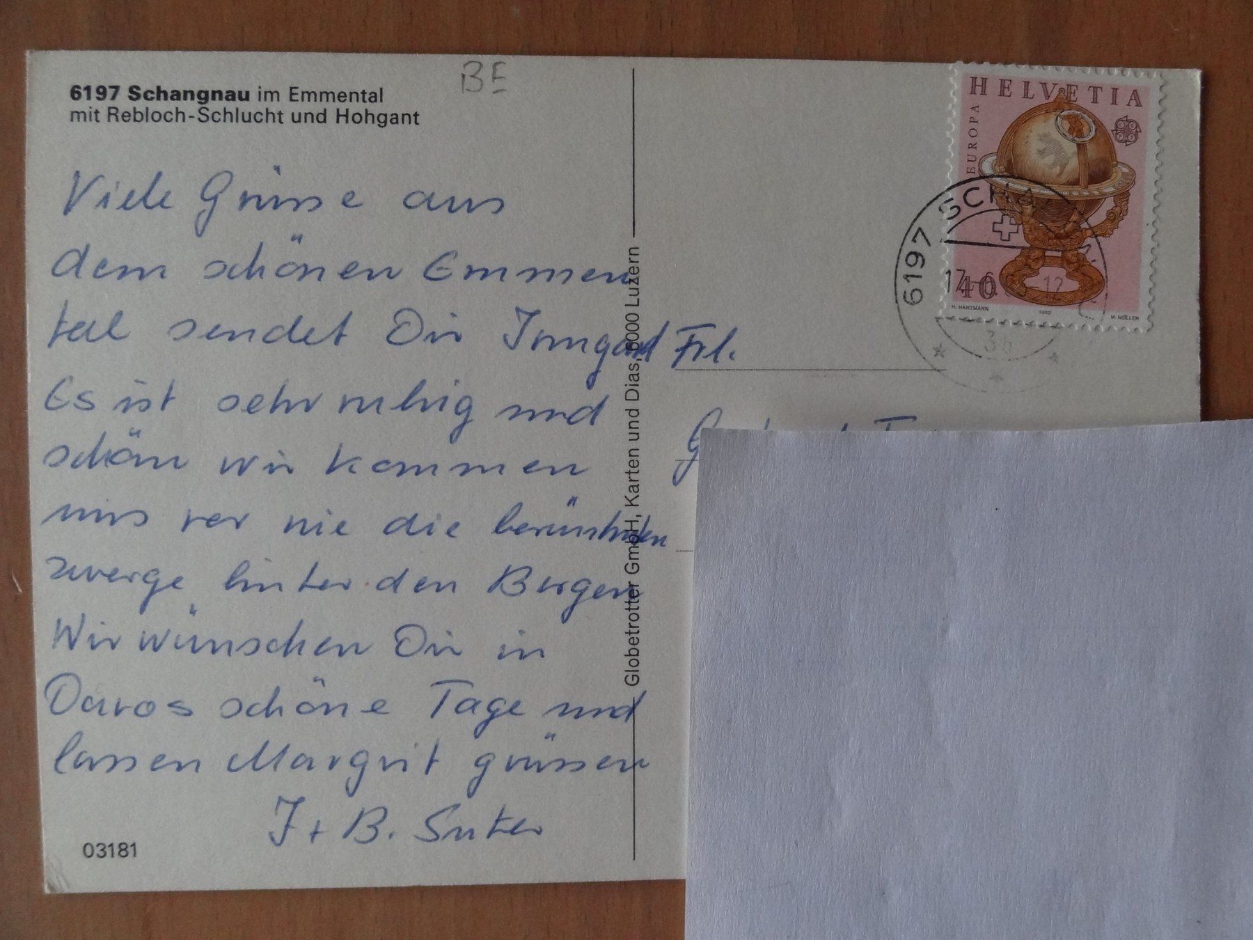 Cartoline postali: Schangnau im Emmental - BE - 1983 – Usato da St Léonard venduto da Riglin 1
