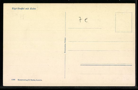 Cartoline postali: Rigi-Staffel, Ansicht mit Kulm, Gasthaus – Usato da Berlin venduto da bartko-reher 1