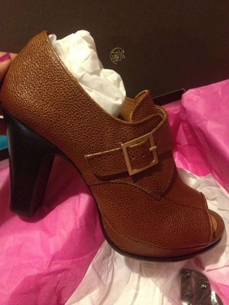 Chie Mihara Damenschuhe: Chie Mihara cocodrilo Peep-Toes Pumps Braun Gr. 38 – Gebraucht aus Brütten von Style-Snob 1
