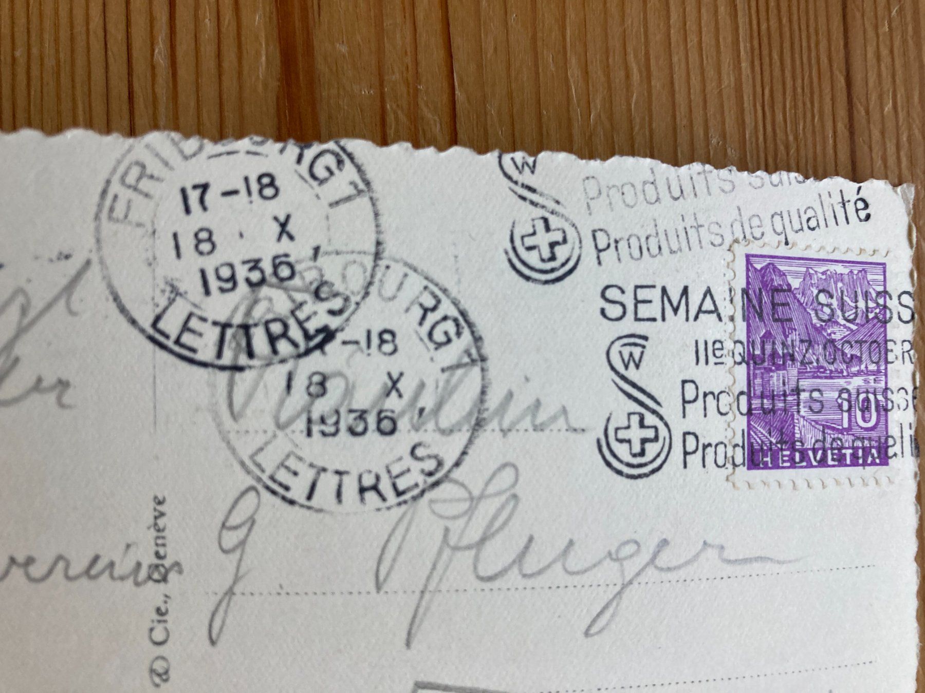 Cartoline postali: Fribourg - Vue générale - AK 1935 – Usato da Oberuzwil venduto da Henri09 1