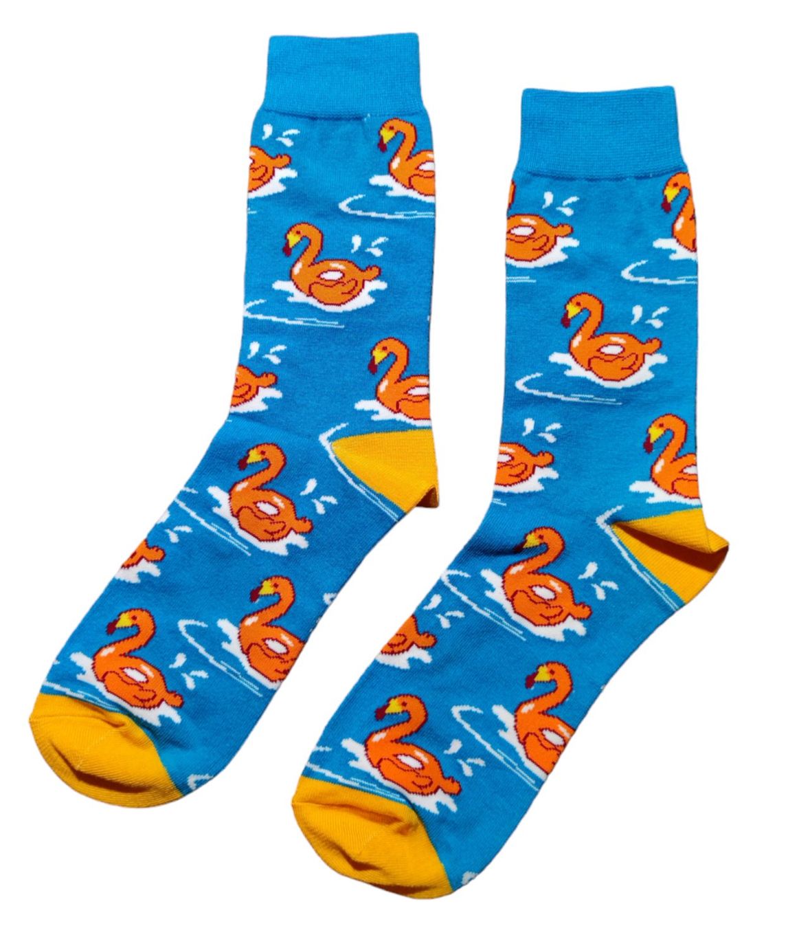 Socken: Socken Flamingos / Schwimmring / Wasser – Neu und originalverpackt aus Zürich von amysmith 1
