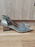 Silver Glitter Occasion Heels, Size 39