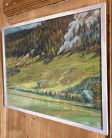 Tableau Gemälde Pastel Craie Vallée de Joux ? signé 1929
