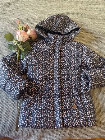 Warm flower design winter coat - girl 134