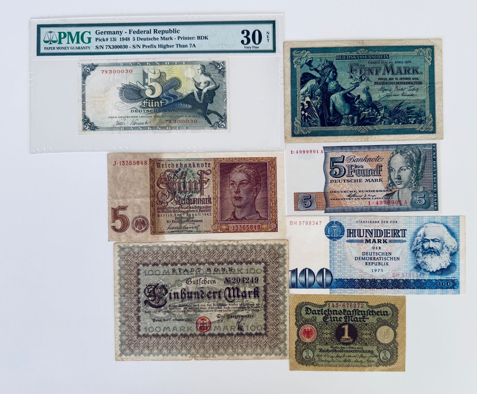 Banknoten: **Deutsche Mark Banknoten Lot** – Gebraucht aus Langrickenbach von MeUs74 3