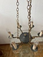 Hängelampe Messing/Glas 6-flammig funktionstüchtig gebraucht