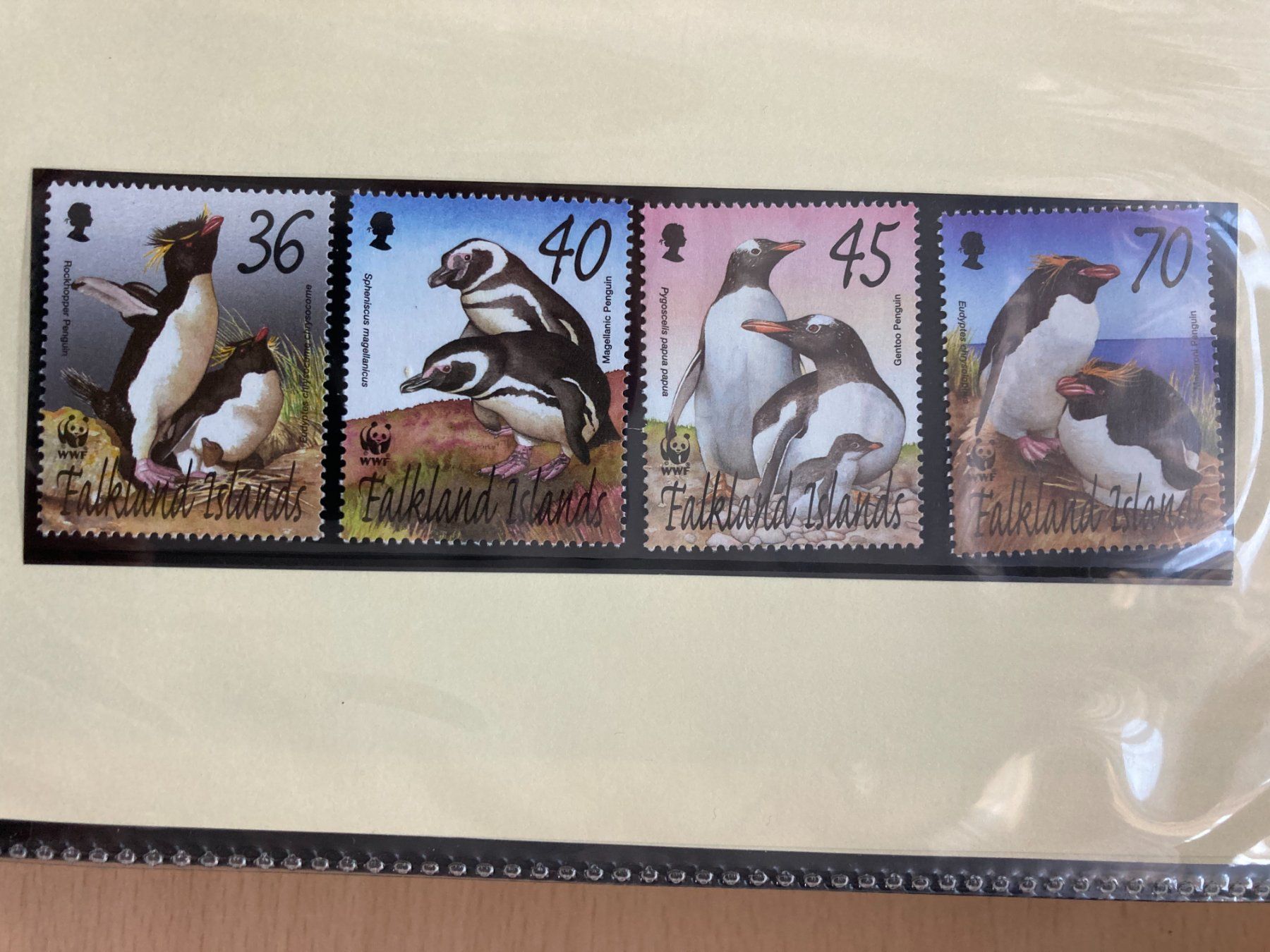 Tutti i francobolli: Falkland Inseln 2002 WWF Satz Pinguin postfrisch – Nuovo (secondo la descrizione) da Winterthur venduto da schnueps