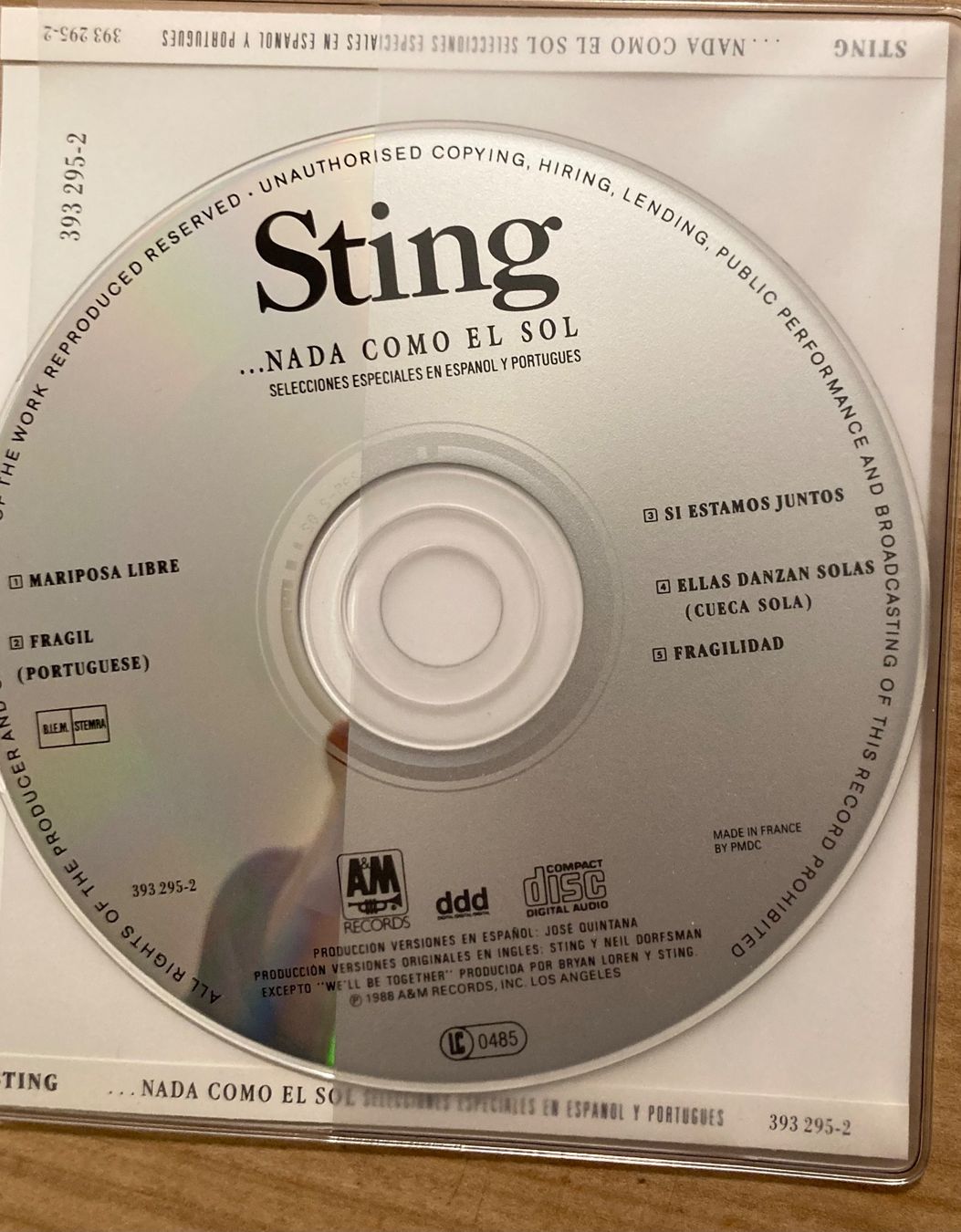 CD: CD: Sting * Nada como el Sol – Usato da Basel venduto da AufeinenBlick 1