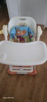 Hochstuhl Chicco mit abnehmbarem Tisch weiss orange