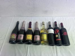 Alkohol Set Wein und Spirituosen ,8 Flaschen  (16)