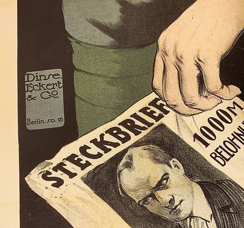 Poster & Bilder: Altes Plakat Stummfilm "Der Steckbrief" – Gebraucht aus Ascona von Art3000 2
