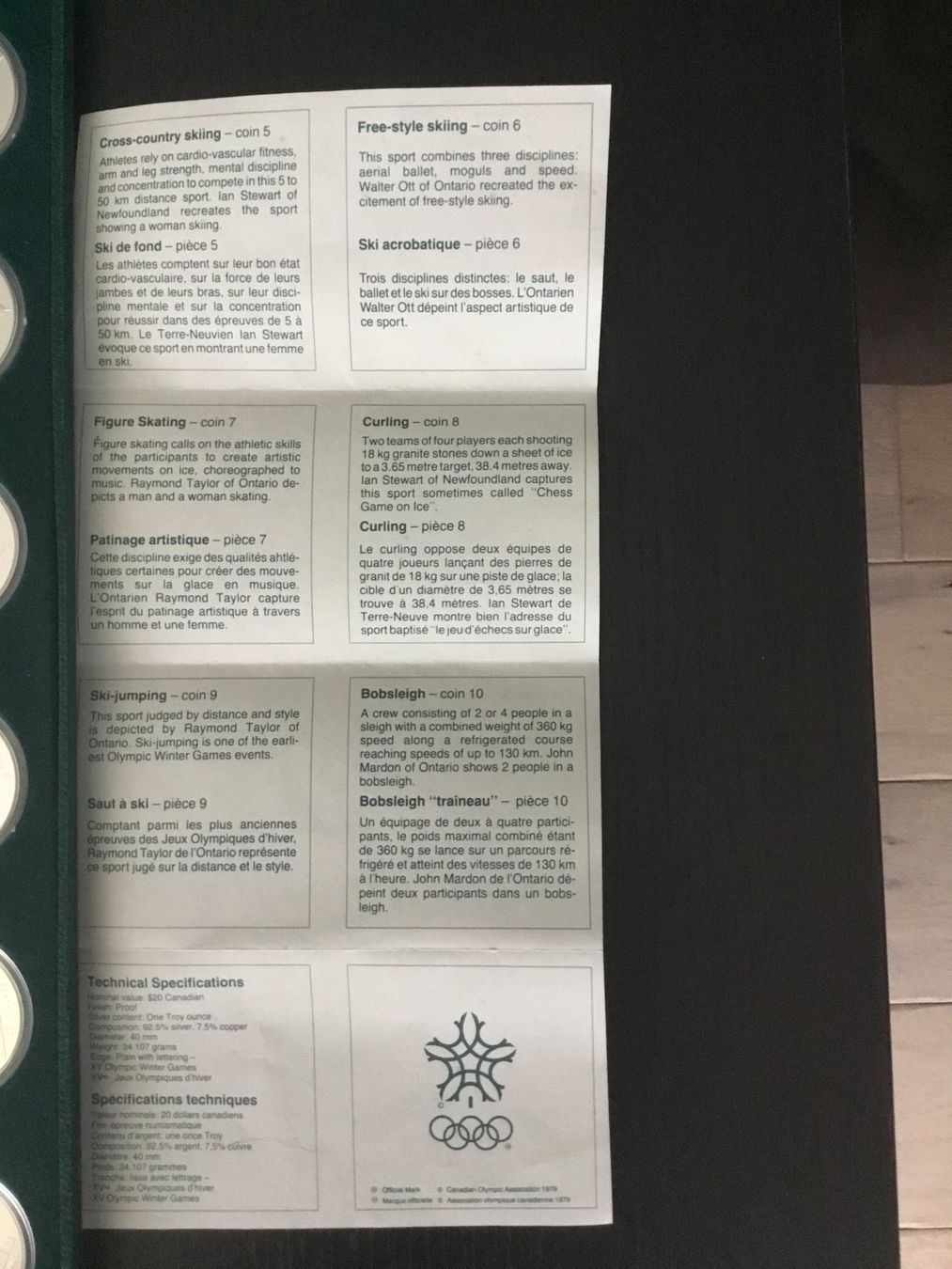 Tutti le monete: Calgary Olympiade 1988 Silbermünzen – Usato da Altendorf venduto da dst66 4