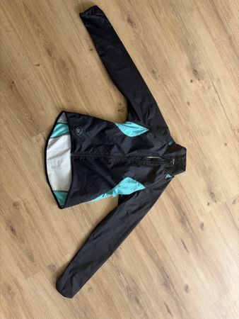 Leichte Damen Windjacke f. Laufsport, Gr. S, blau-türkis