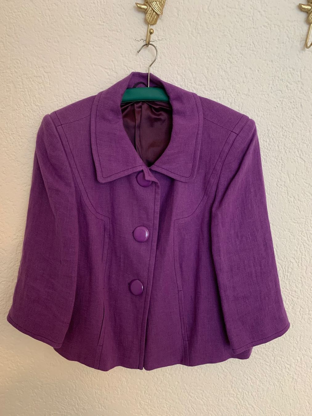 Jacken: 100% Leinen Jacke violett Gr. 38 / M – Gebraucht aus Fislisbach von KolibriSecondhand