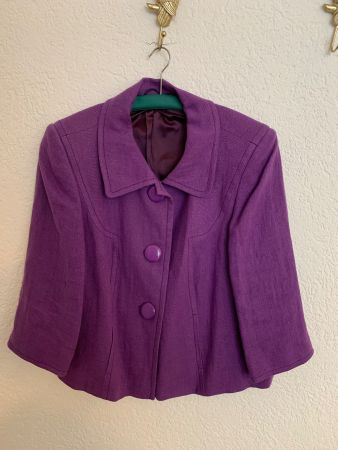 100% Leinen Jacke violett Gr. 38 / M