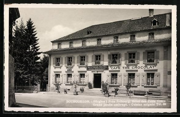 Cartoline postali: Bourguillon, Hotel-Restaurant des Trois  – Usato da Berlin venduto da bartko-reher
