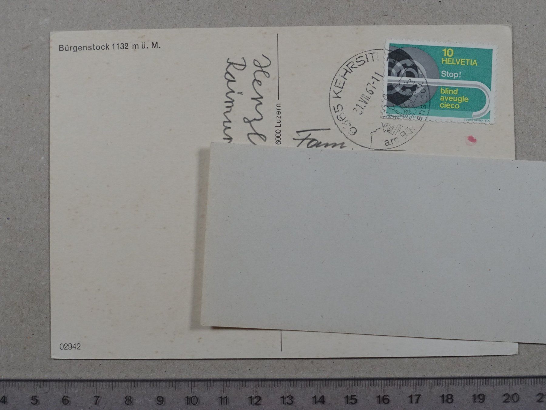 Cartes postales: Bürgenstock, 1967, Poststempel Kehrsiten – D'occasion à Lenzburg par fh1 1