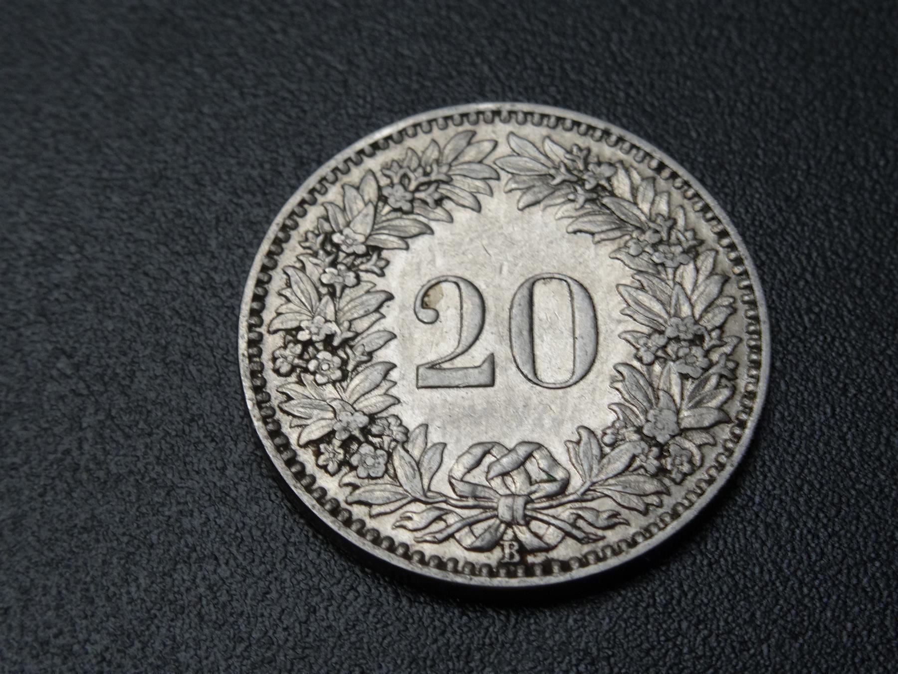 Alle Münzen: Schöner 20 Rp. 1926 ab Fr. 2.-- – Gebraucht aus Lupfig von JUTA09 1