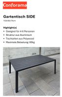 Leichter Gartentisch  150x90x74 cm