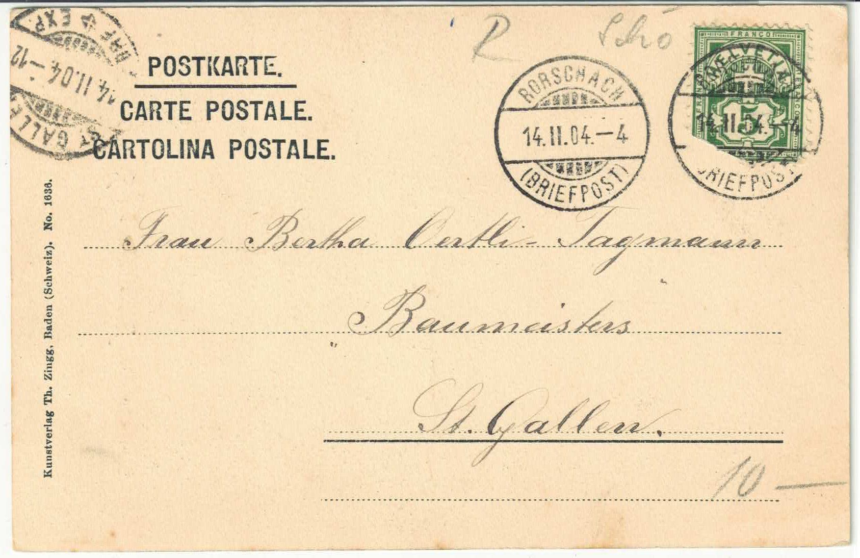 Cartes postales: Das alte St. Anna Schloss bei Rorschach – D'occasion à Ettingen par Kartenplanet 1