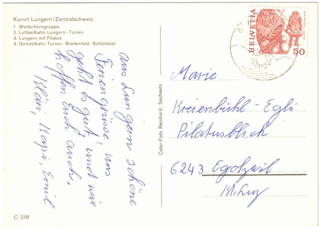 Cartoline postali: Lungern - 4 Bild AK – Usato da Binningen venduto da Mountainrider 1