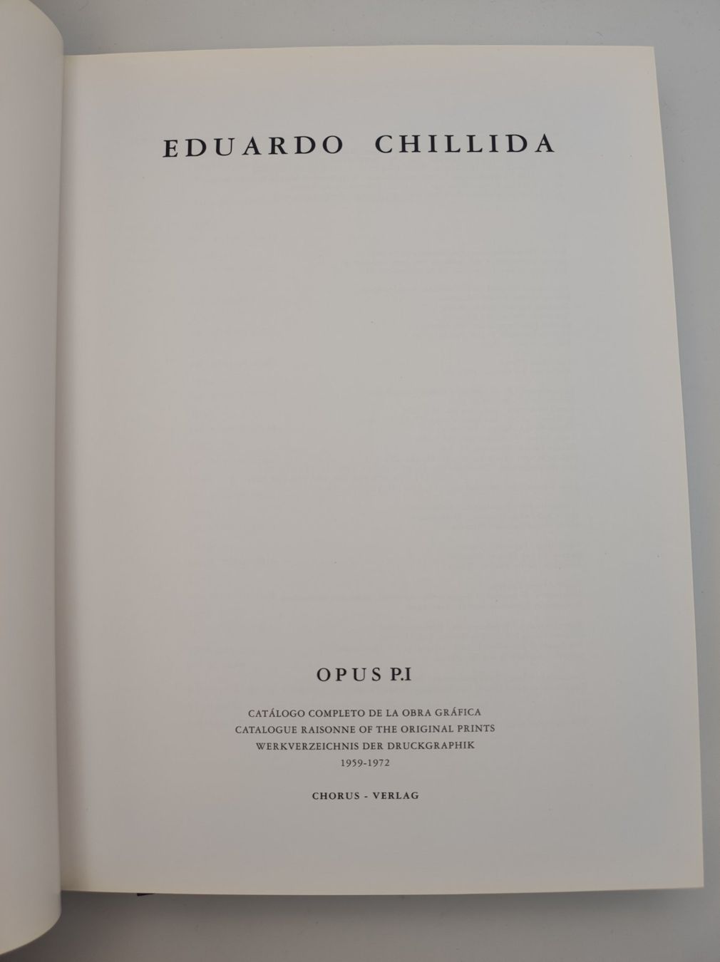 Libri: WERKVERZEICHISSE - EDUARDO CHILLIDA - – Usato da Goldach venduto da Gaip 3