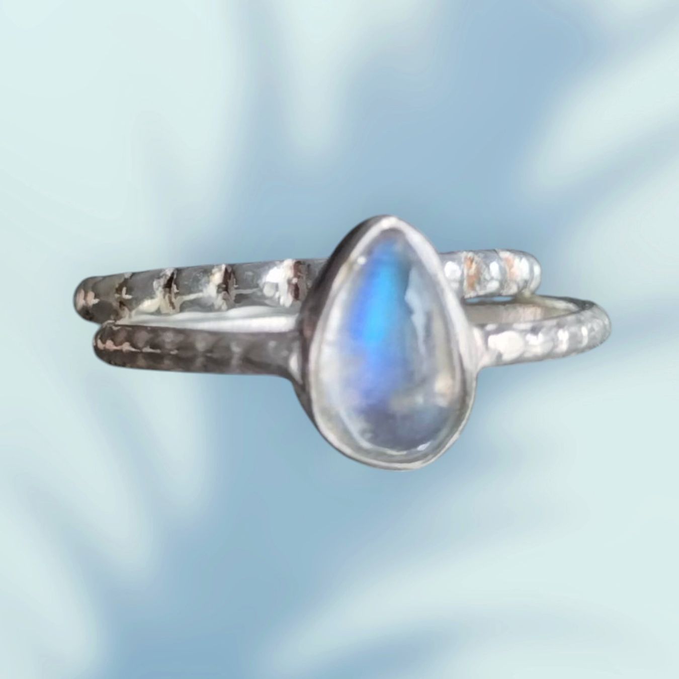 Anelli: Regenbogen Mondstein Ring Set in 925 Solid Sterling Silber – Nuovo (secondo la descrizione) da Schwyz venduto da els_7cys 1