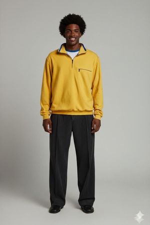 Babista Gelbes Half-Zip Sweatshirt - Größe 48 - Herren