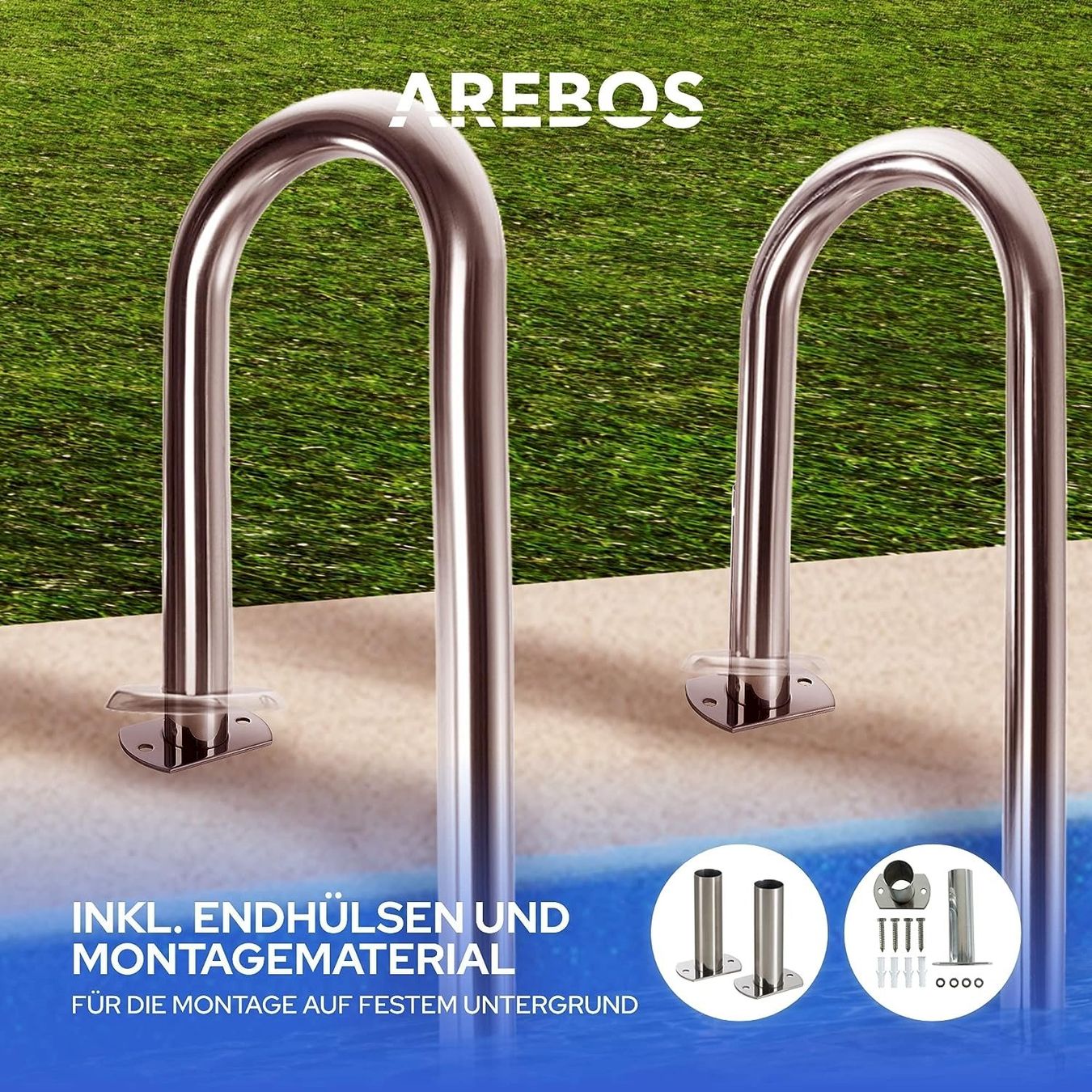 Scale: AREBOS Poolleiter 3 Stufen – Nuovo e nell'imballaggio originale da Bottighofen venduto da zaap 3