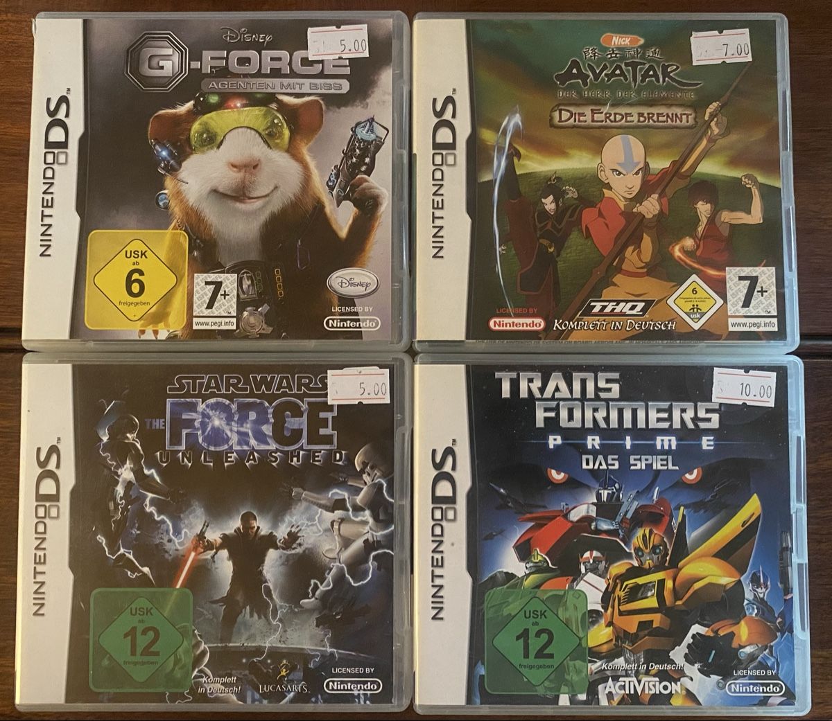 Jeux: 4x Nintendo DS Spiele Bundle Avatar Star Wars G-Force – D'occasion à Kirchberg BE par swiss_slab