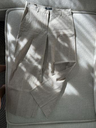 Weekend MaxMara Hose gestreift, beige - Gr. 40 (NEU)