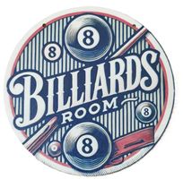 BILLIARDS ROOM - Holzschild  (neu/OVP)