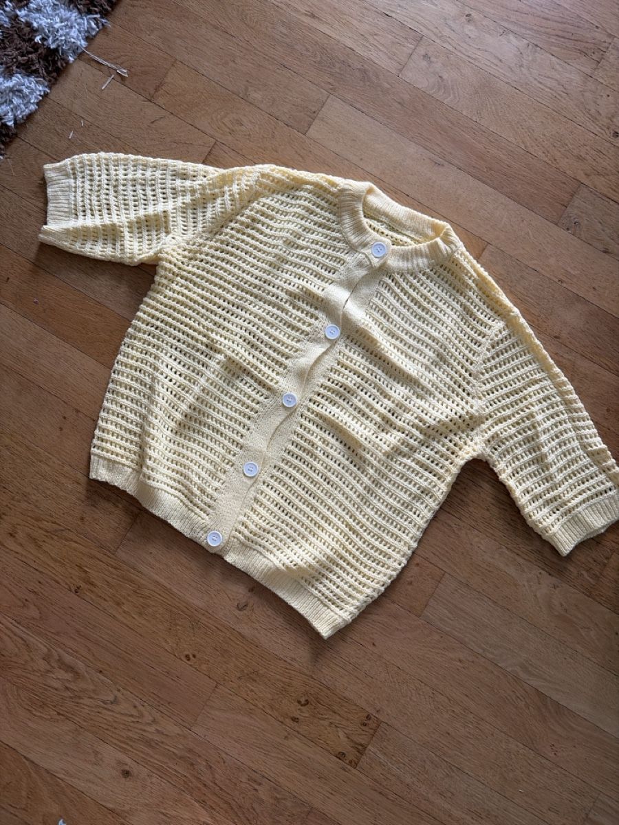 Gilet & Giacche senza maniche: Cardigan jaune tricoté taille M  – Nuovo (secondo la descrizione) da Martigny venduto da O96