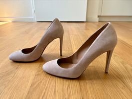 Elegante Pura Lopez Pumps nude aus Wildleder