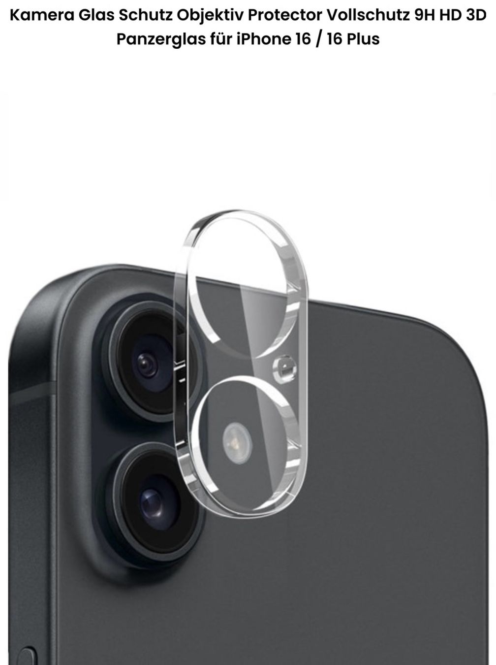 Panzerglass Cover & Protezioni schermo: iPhone 16 / 16 Plus Kamera Panzerglas Vollschutz HD 9H 3D – Nuovo (secondo la descrizione) da Basel venduto da MY.AIRPODS.SHOP