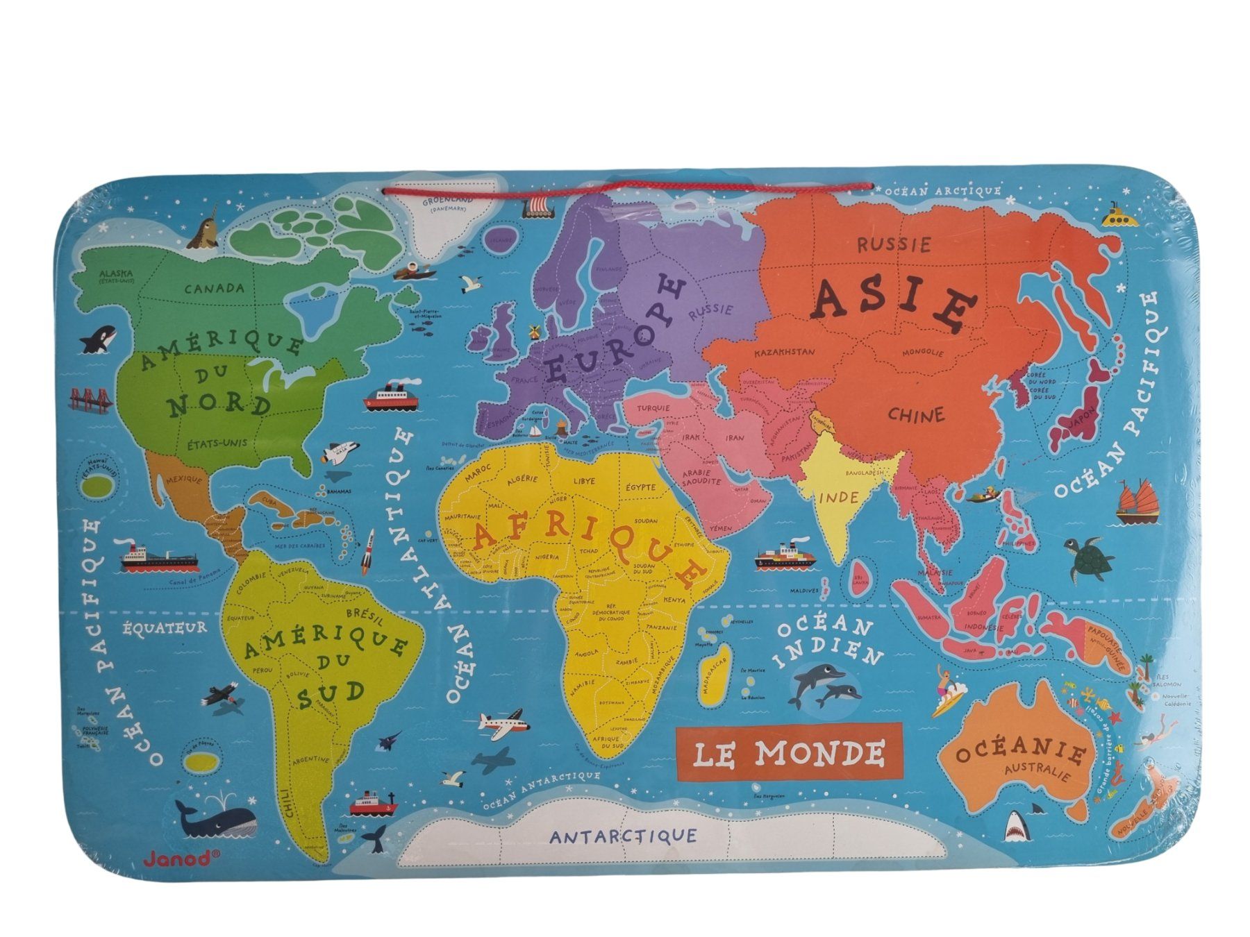 Janod Puzzles: JANOD PUZZLE Weltkarte magnetisch – Gebraucht aus Wangen b. Olten von Restwert_Wangen