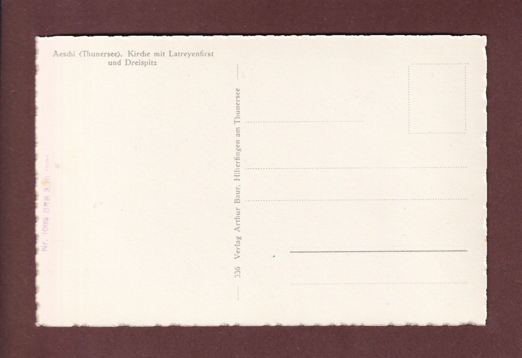 Cartoline postali: AESCHI - Kirche – Usato da Pully venduto da nicecards-shop 1