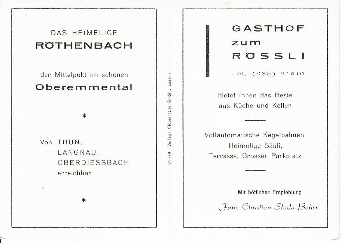 Cartoline postali: Röthenbach - Oberemmental – Usato da Hochdorf venduto da Ziegel-16 1