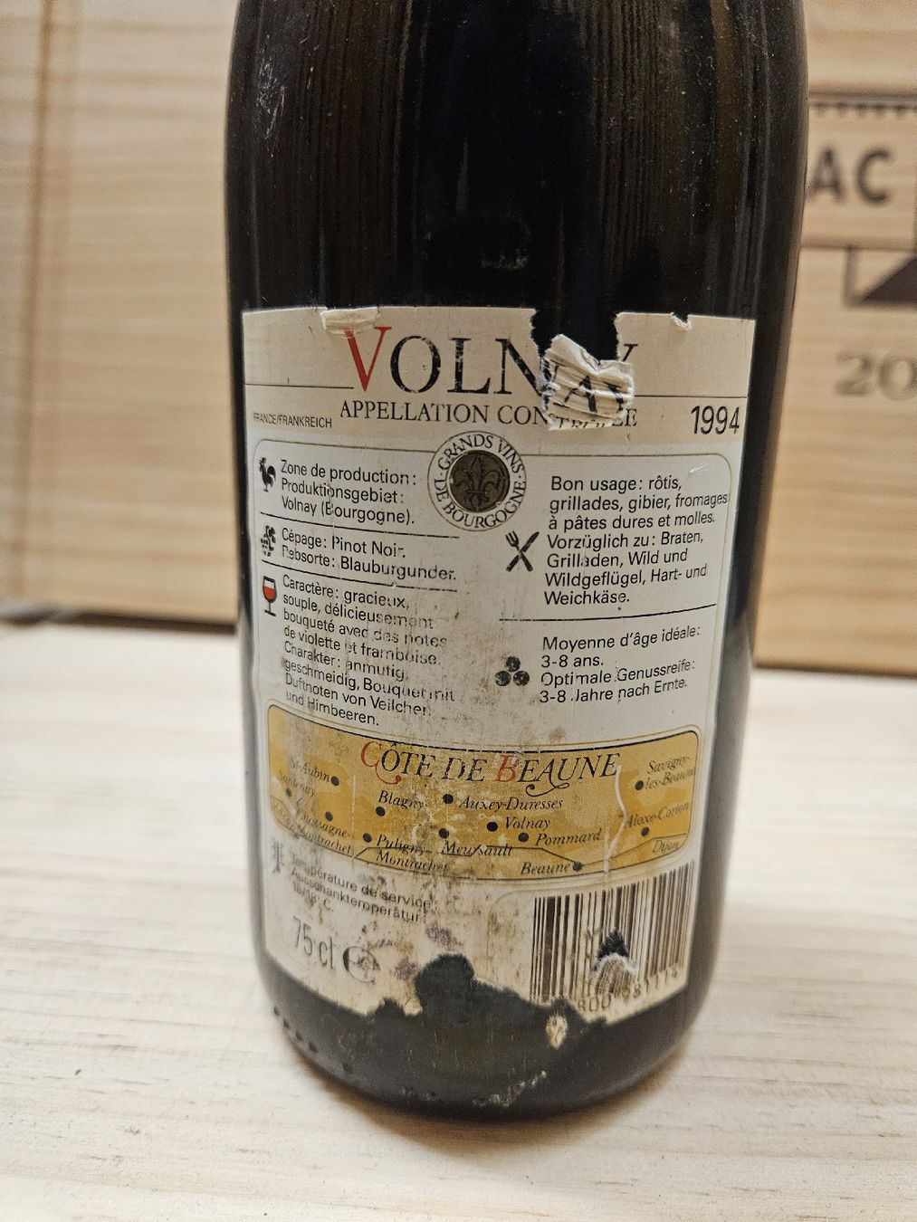Vino: Volnay 1994 – Nuovo e nell'imballaggio originale da Zofingen venduto da WouterSamwel 2