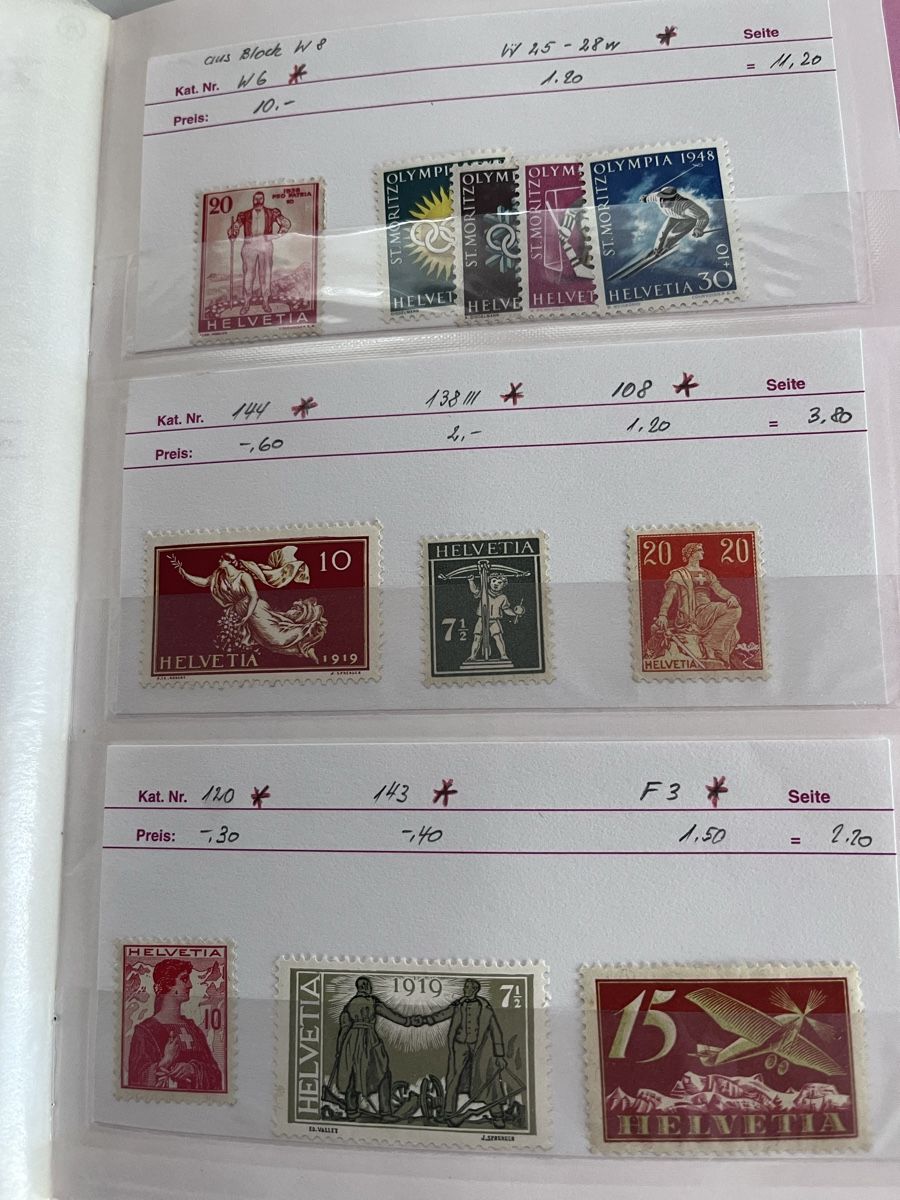 Tutti i francobolli: Briefmarken Auswahlheft Schweiz – Usato da Römerswil LU venduto da manuscha_ 7