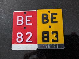 VELO + MOFA KONTROLLSCHILDER 1982/83 - UNGEBRAUCHT!