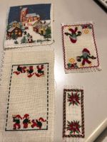 weihnachtliches für die Puppenstube, 4 Stk. kleine Deckchen