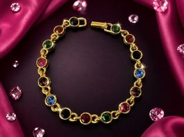 Swarovski Tennis Kristall Armband 18k vergoldet, vintage