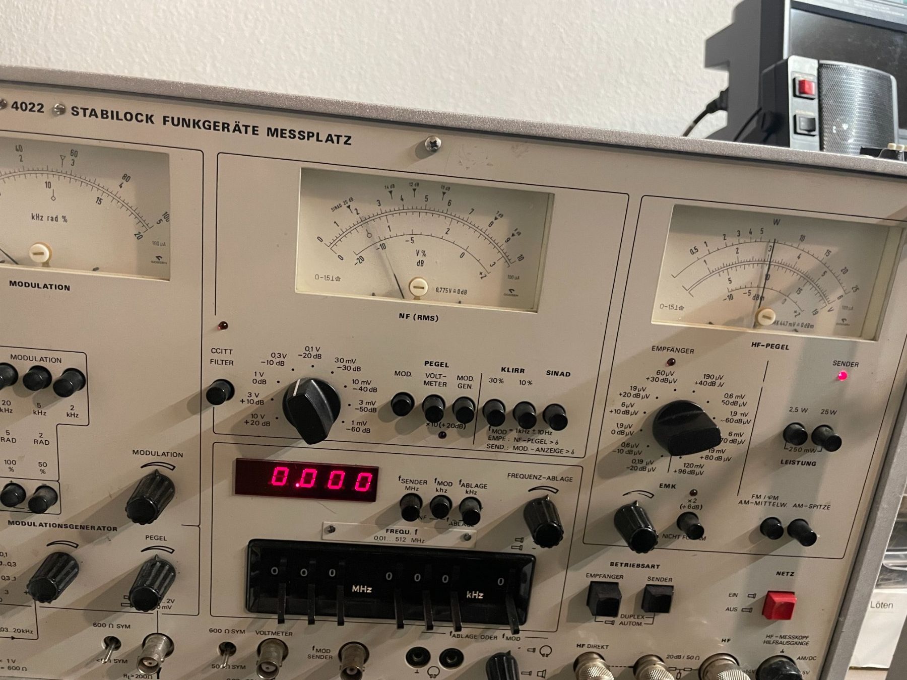Funktechnik: Schlumberger Stabilock 4022 Funkmessplatz  – ungeprüft – Gebraucht aus Sulzbach von Frutsch 3