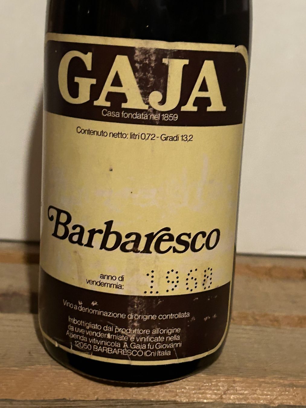 Wein: Exceptionnel GAJA Barbaresco 1968 – Neu (gemäss Beschreibung) aus Roche VD von avediscipule 1