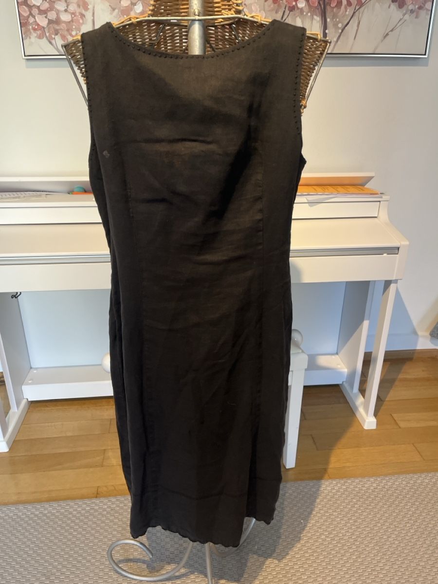 Vestiti: Leinen Kleid, schwarz, Vetono, 40 – Usato da Solothurn venduto da Bobesch08 4