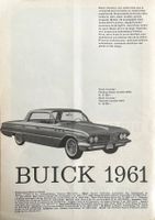 Buick 1961 - Alte Werbung / Ancienne réclame 1961