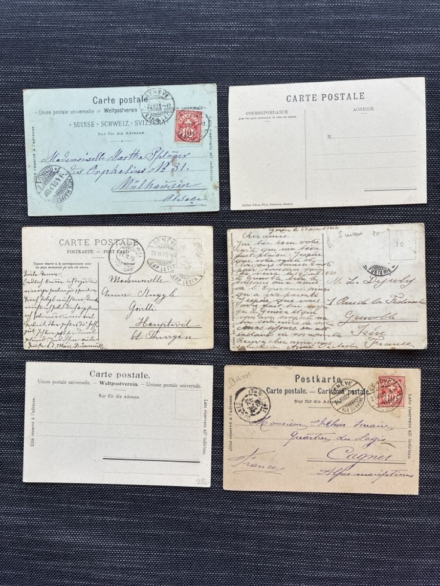 Cartoline postali: 13 Ansichtskarten Schweiz von Genf GE – Usato da Oftringen venduto da Cla.vD.74 3